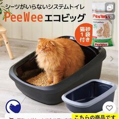 【ネット決済】猫砂（30L以上）＋大型猫トイレ（スノコ付き）　未使用