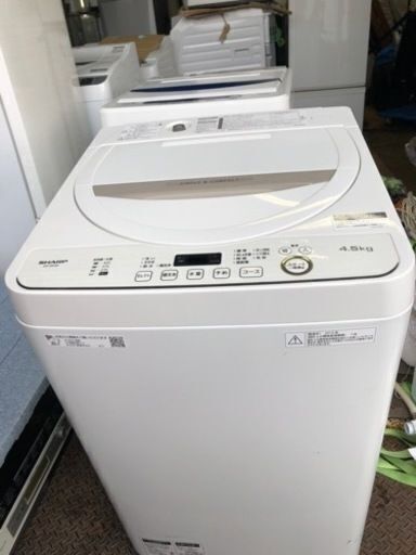 福岡市内配送設置無料　2019年式　ES-GE4D-C 全自動洗濯機 ベージュ系 [洗濯4.5kg /乾燥機能無 /上開き]