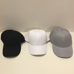 帽子　黒×白×グレー　3個セット