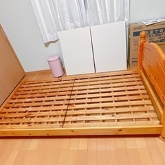 【お譲り先決まりました】木製 シングルベッド スノコ