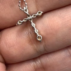 pt850 pt900 ダイヤモンドクロスネックレス　2.9g 0.24ct