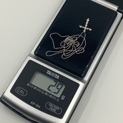 pt850 pt900 ダイヤモンドクロスネックレス　2.9g 0.24ct