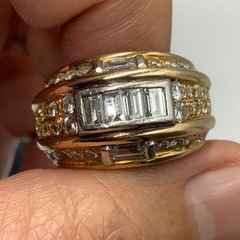K18 pt900 ダイヤモンドリング 13.3g 2.31ct