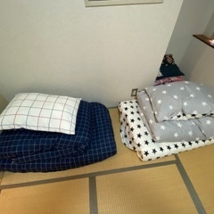 ¥0- 布団＆掛布団＆枕セット シングルサイズ 2組