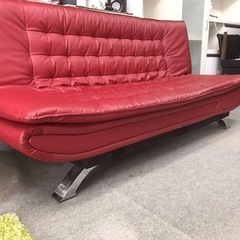 取引中 ☆人気 ニトリ ソファ ソファーベッド Nシールド レッド