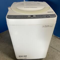 【良品】SHARP 6.0kg洗濯機 ES-GE6B-W 201...
