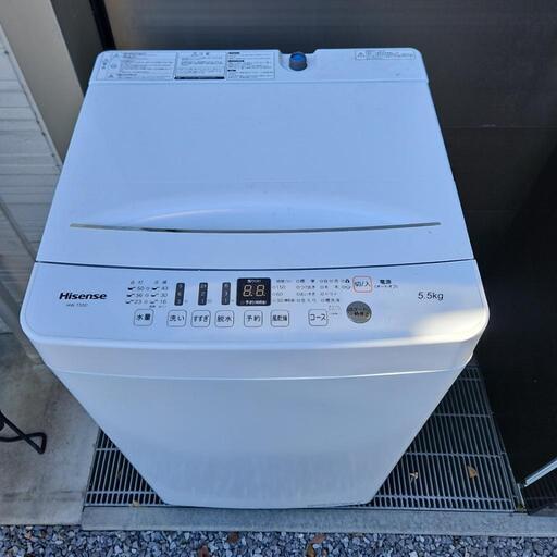 美品 動作品 Hisense ハイセンス 洗濯機 HW-T55D 5.5kg 高年式 1人暮らし 家電 2020年