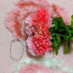 お花柄◆パール入り◆メチャ可愛◆ブレスレット