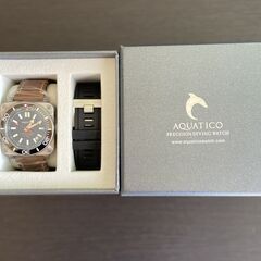 新品★腕時計　AQUATICO ダイバーズウォッチ「チタンブラック」