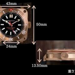 新品★腕時計　AQUATICO ダイバーズウォッチ「ブロンズグリーン」