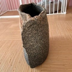 陶器 花器 花瓶 オブジェ 石置物
