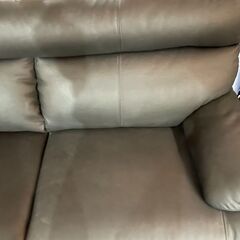 革張りワイド2Pソファ