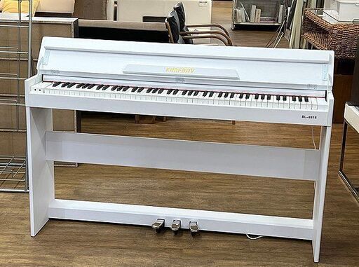 【期間限定値下げ中】(Y)北大前! 札幌 引取 キムベイ KIMFBAY 電子ピアノ BL-8818 2023年製 88鍵盤 ホワイト 楽器 2024946