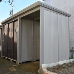 【ヤ取終了1/28】≪zyt1209ジ≫ タクボ物置 Mr.ストックマンプラスアルファ 型番不明/TP-3715？ 駐輪スペース付 分解保管 現状品 51016-01