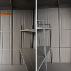 【ヤ取終了1/28】≪zyt1209ジ≫ タクボ物置 Mr.ストックマンプラスアルファ 型番不明/TP-3715？ 駐輪スペース付 分解保管 現状品 51016-01