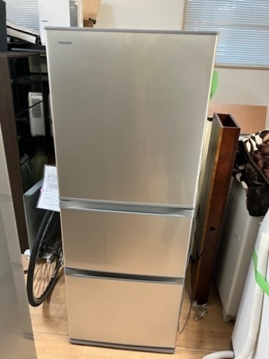 【引取】TOSHIBA 東芝ノンフロン冷凍冷蔵庫 330L GR-M33S (S) 2019年製