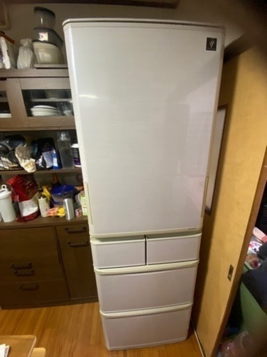 [引取限定][伊豆市]412L  中古シャープ冷凍冷蔵庫　SJ-P411D-H