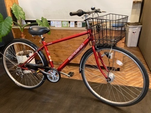 値下げ！【Panasonic 前輪チューブ新品！】LEDオートライト　26インチ自転車　レッド　名古屋プレミアム商品券×金鯱マネー参加店舗 値下げ！【Panasonic 前輪チューブ新品！】LEDオートライト 26インチ