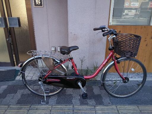 【本体のみ】Panasonic[パナソニック]26吋電動アシスト自転車(ベリーレッド)