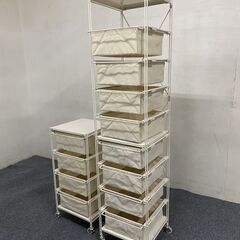 無印良品/MUJI スチールユニットシェルフ帆布バスケットセット・幅