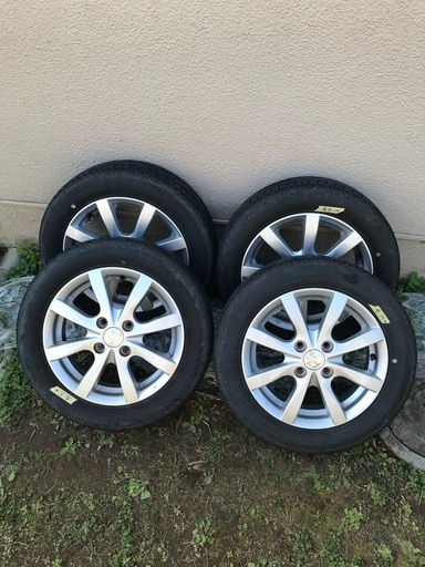 きれい バリ山 4本セット スズキ純正 14インチ アルミ スタッドレス 蒸し暑 