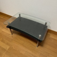 【貴重】ガラス製ローテーブル