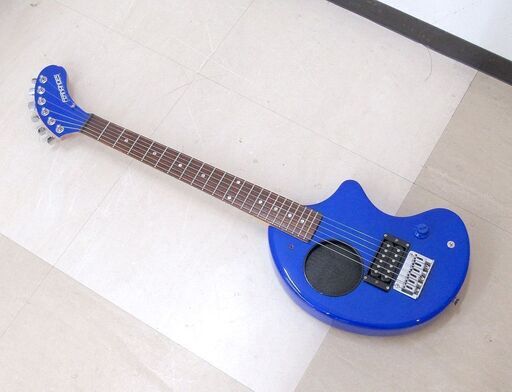FERNANDES フェルナンデス ZO-Ⅲ/ZO-3 ミニギター エレキギター ブルー 動作確認済み 中古品 ソフトケース付き
