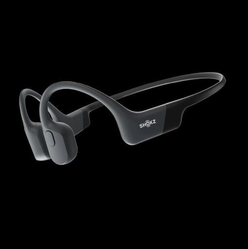 J5029★極美品★SHOKZ OPEN RUN Black 骨伝導イヤホン Ｓ803　箱、充電ケーブル付き 動作確認済み