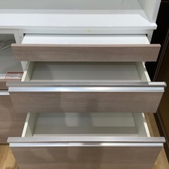 【トレファク神戸南店】ACTUSレンジボード3枚扉キズ・ヨゴレ有りナチュラル×ホワイト【取りに来られる方限定】