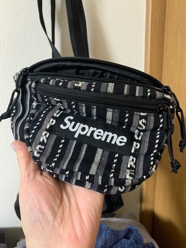 Supreme 20SS Woven Stripe Waist Bag 
