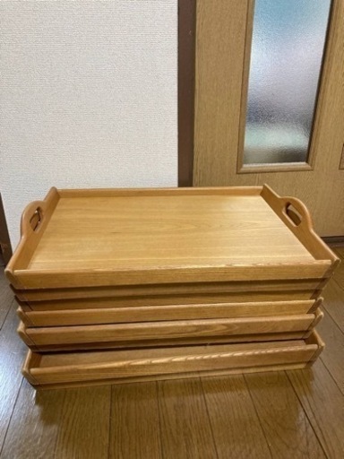 【木製お盆　8枚セット】