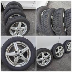 【取引中】スタッドレスタイヤ 4本 アルミホイール付 155/65R14 75Q