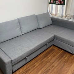 【お取引き中】ソファーベッド　収納付き　IKEA　※片足の緩みあり