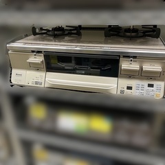 J3124 高年式！★3ヶ月保証付★ Rinnaiリンナイ 都市ガス用 ガステーブル ガスコンロ RTS65AWK14RG-CL LAKUCIE ラクシエ 【ココットプレート付属】  2022年製 左強火 新品参考価格48,780円 クリーニング済 