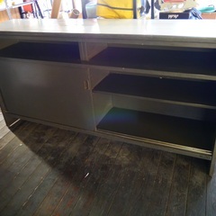 店舗・事務所向け　受付カウンター　スチール製　色・濃いグレー　ウチダ製　