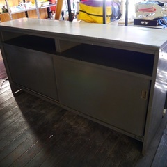 店舗・事務所向け　受付カウンター　スチール製　色・濃いグレー　ウチダ製　