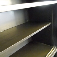 店舗・事務所向け　受付カウンター　スチール製　色・濃いグレー　ウチダ製　