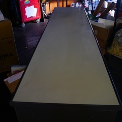 店舗・事務所向け　受付カウンター　スチール製　色・濃いグレー　ウチダ製　