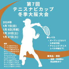 【テニス大会開催🎾】1月7日（日）深北緑地 の画像