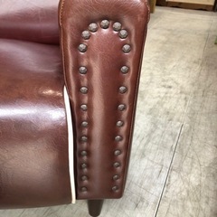 ブラウン 赤茶　2人掛けソファ 赤茶2人掛けソファ