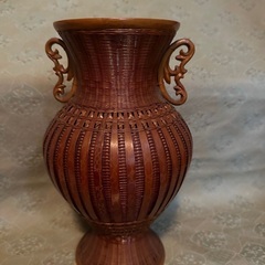 70年代中国製竹細工　花瓶