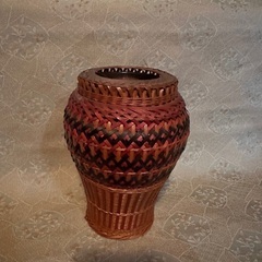 70年代　中国製竹細工の花瓶