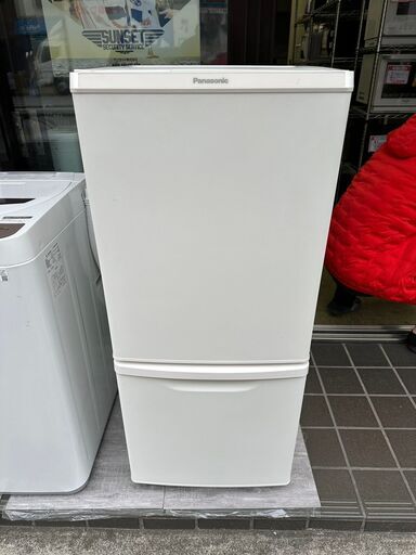 2022年製 パナソニック 2ドア冷蔵庫 NR-B14FW-W　138L　右開き　マットバニラホワイト