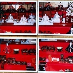取引終了】雛人形7段飾り （京風）御所庭、御所襖、垣根、縁の下