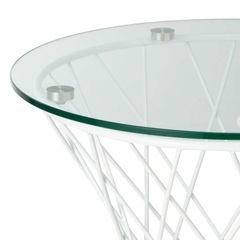 FrancFrank マーリアサイドテーブル クリア×ホワイト