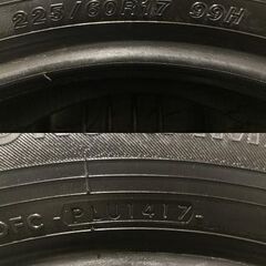 YOKOHAMA BluEarth E70GZ 225/60R17 17インチ 夏タイヤ 4本 バリ溝 アルファード ヴェルファイア等　(TD173) クレジットカード QRコード決済可能