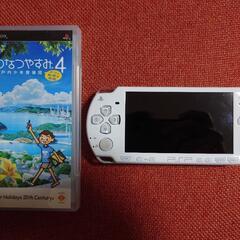 PSP-2000 本体（箱なし）ソフト3本