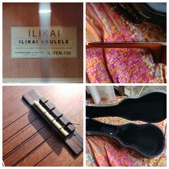 ほぼ新品な【トップ単板】テナーウクレレ オールマホ製＋ハードケース