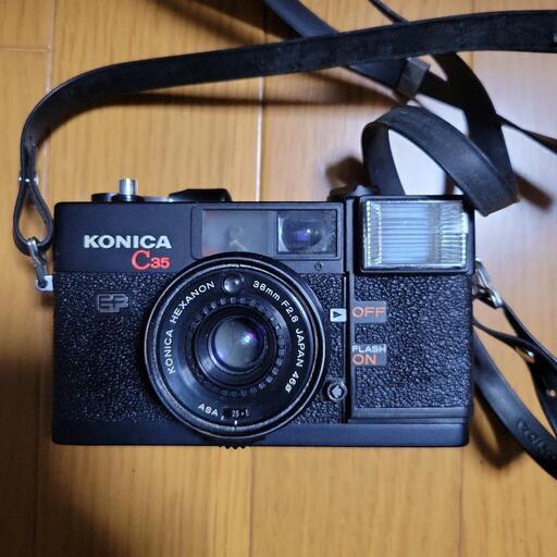 昭和レトロ骨董品ケース付コニカ KONICA C35 EF