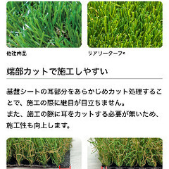 カットしています。リアリーターフ　人工芝　25㎜